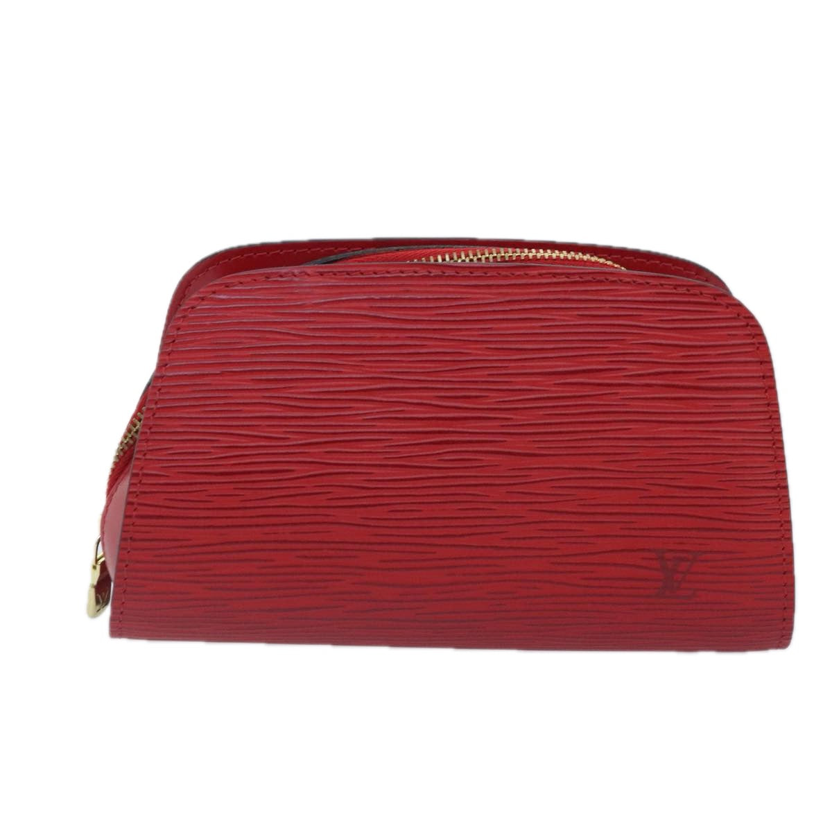 LOUIS VUITTON Epi Dauphine PM Pouch Castilian Red M48447 LV Auth ar12535