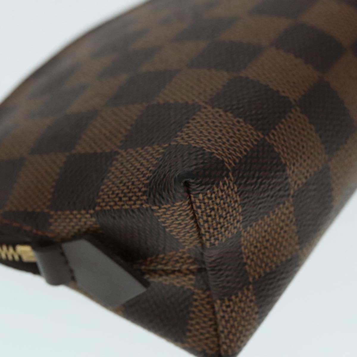 LOUIS VUITTON Damier Ebene Pochette Cosmetic PM Pouch N47516 LV Auth ar12549