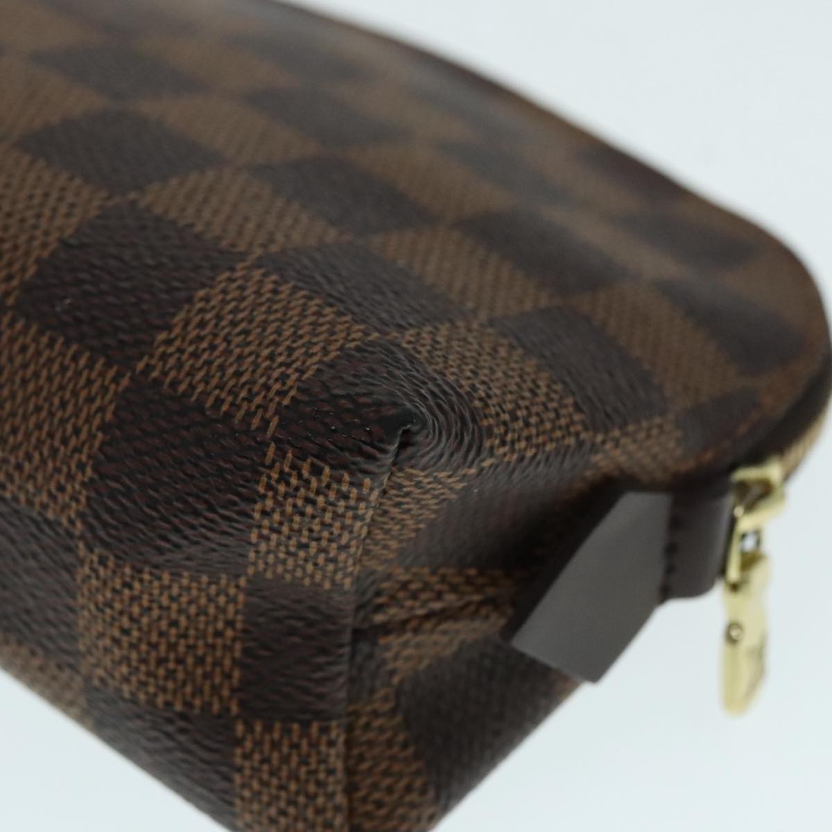 LOUIS VUITTON Damier Ebene Pochette Cosmetic PM Pouch N47516 LV Auth ar12549