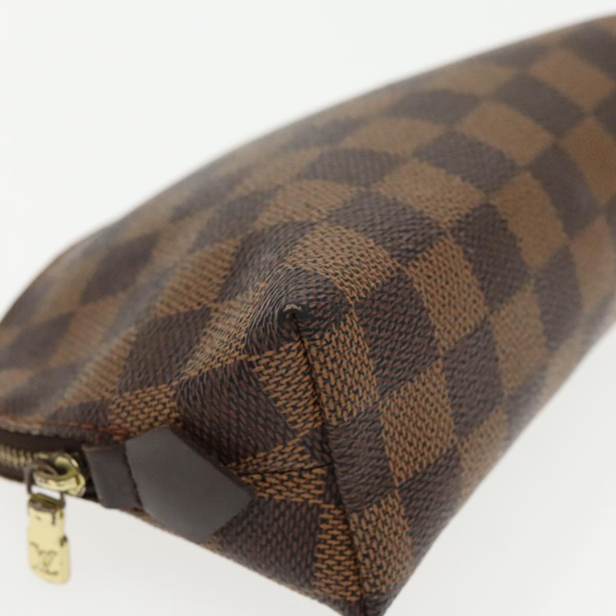 LOUIS VUITTON Damier Ebene Pochette Cosmetic PM Pouch N47516 LV Auth ar12569