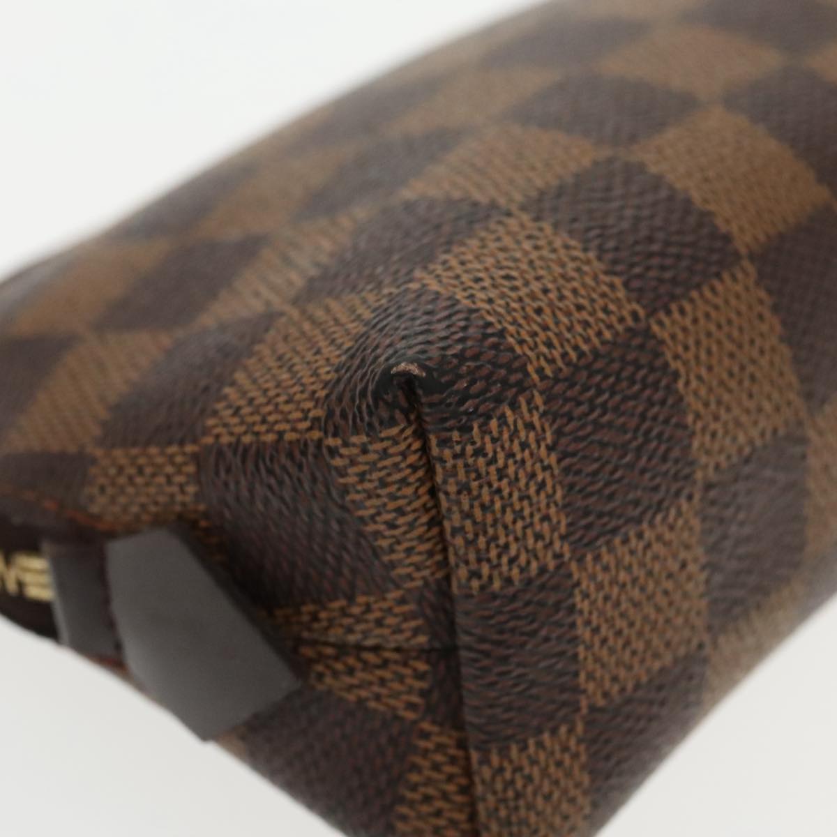 LOUIS VUITTON Damier Ebene Pochette Cosmetic PM Pouch N47516 LV Auth ar12569