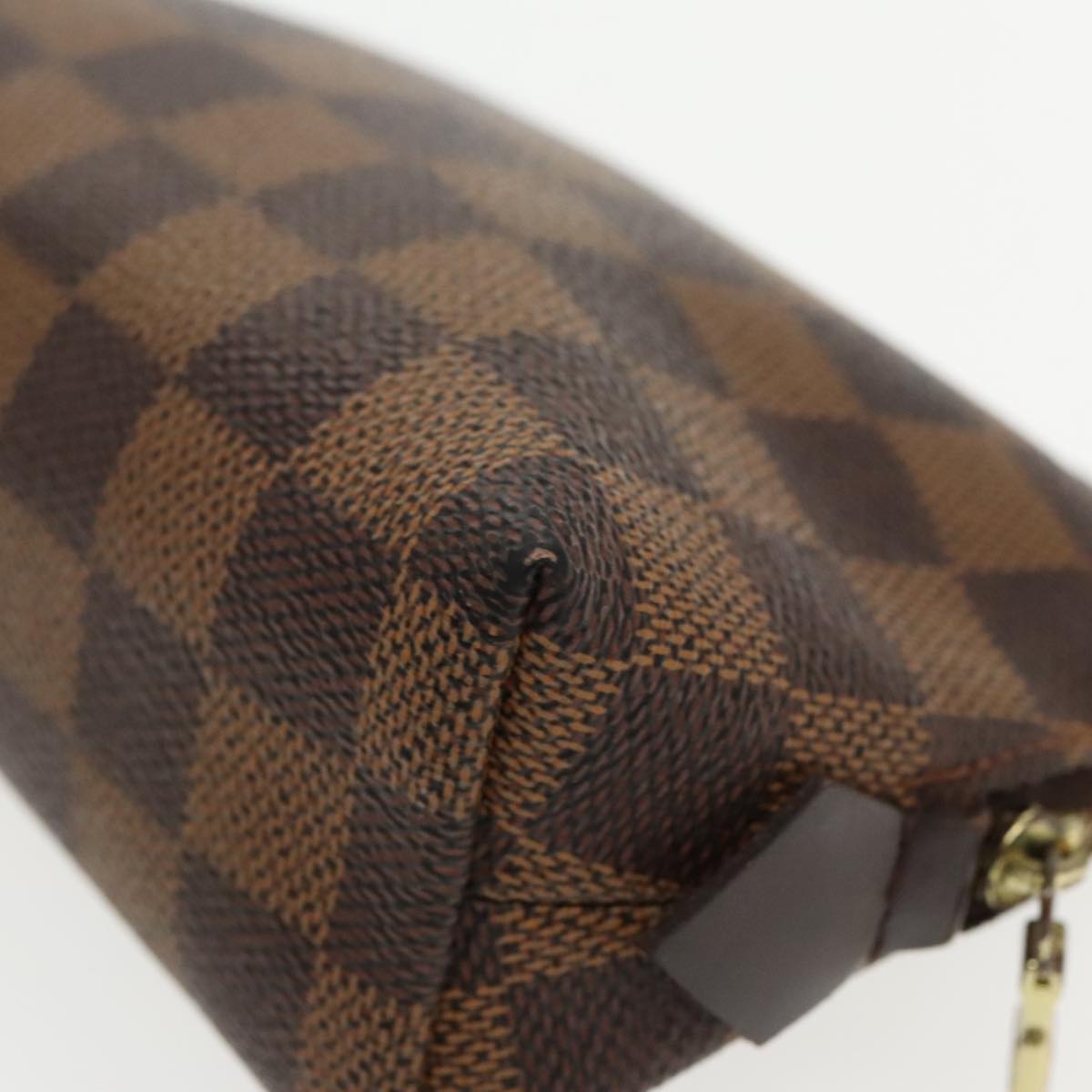 LOUIS VUITTON Damier Ebene Pochette Cosmetic PM Pouch N47516 LV Auth ar12569