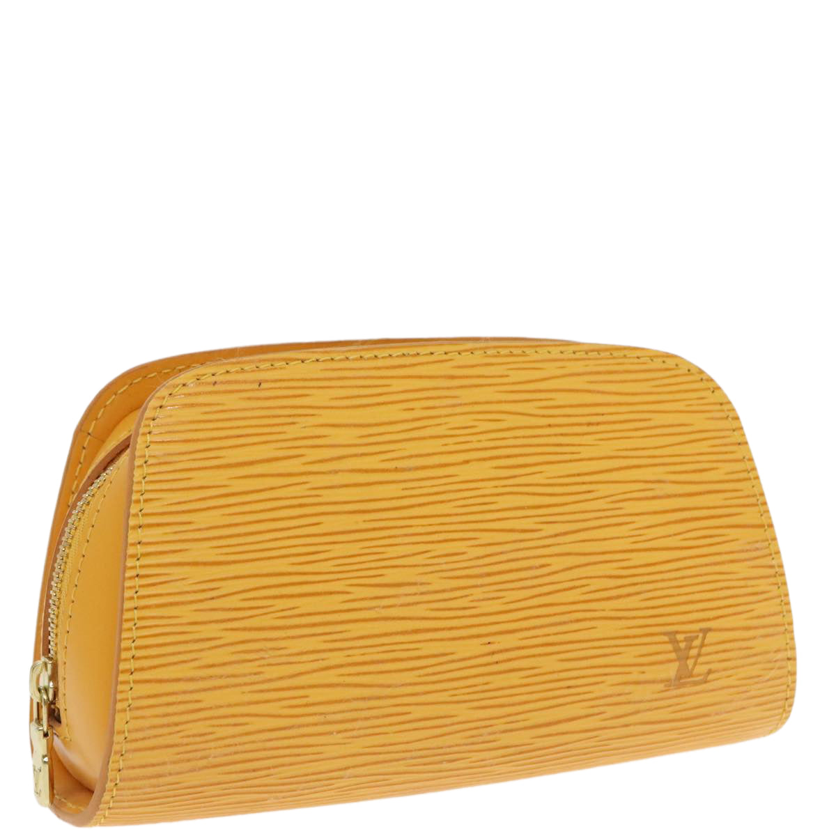 LOUIS VUITTON Epi Dauphine PM Pouch Yellow M48449 LV Auth ar12587