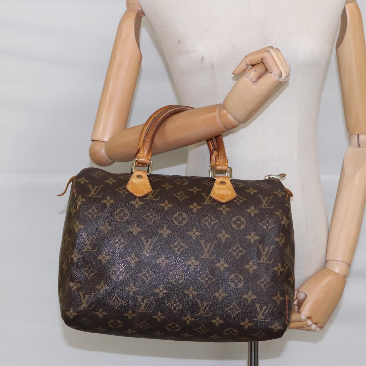 LOUIS VUITTON Monogram Speedy 30 Hand Bag M41526 LV Auth ar12607