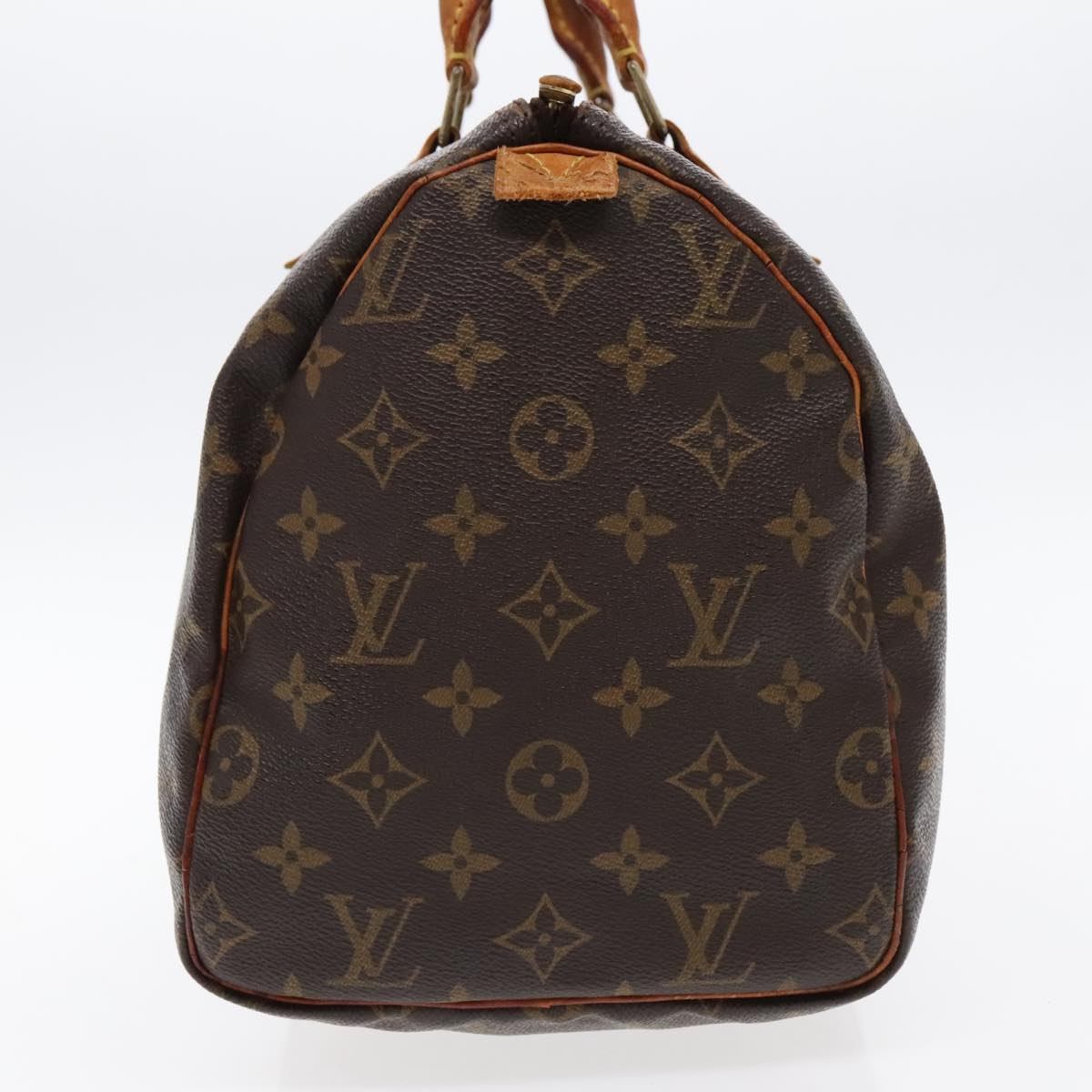 LOUIS VUITTON Monogram Speedy 30 Hand Bag M41526 LV Auth ar12607