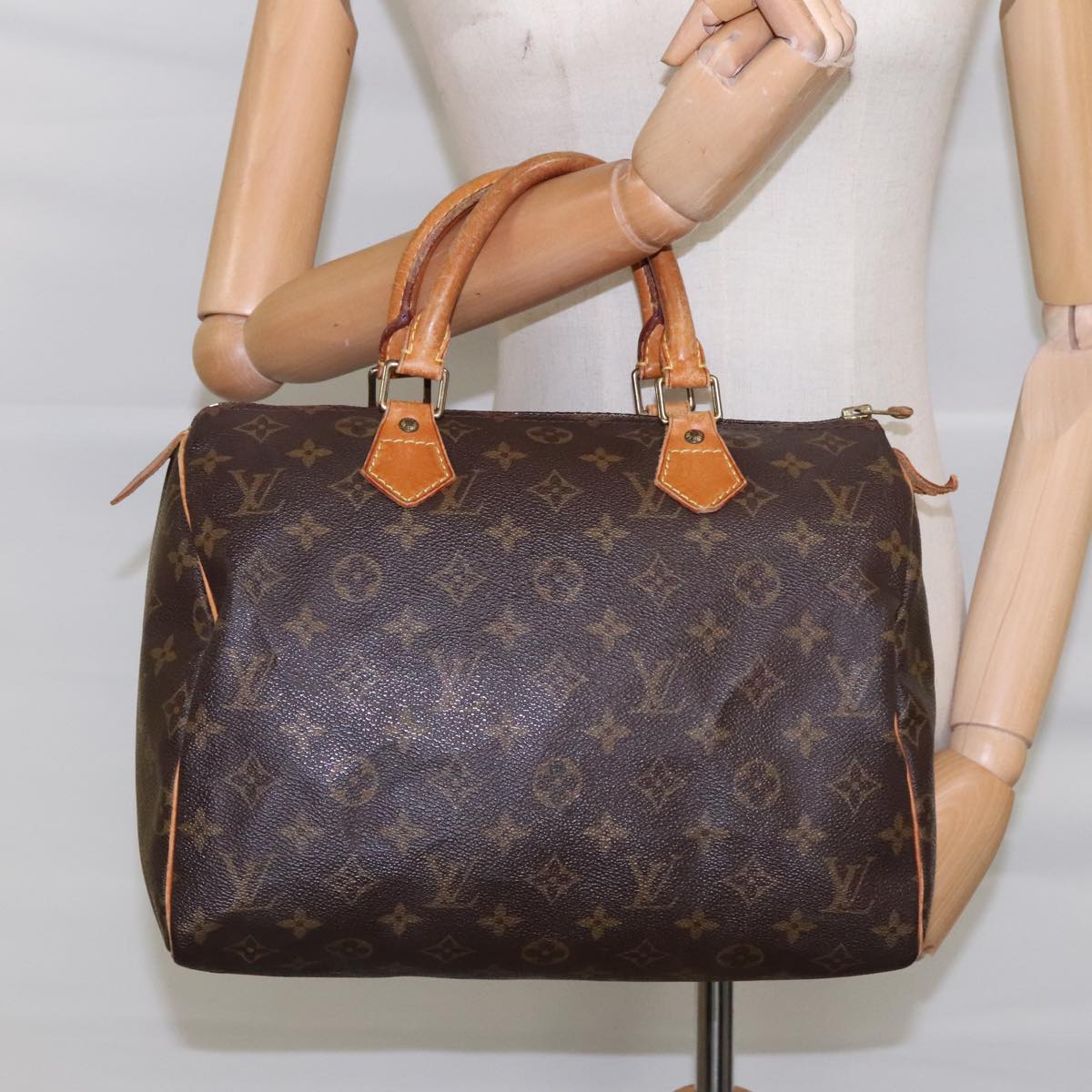 LOUIS VUITTON Monogram Speedy 30 Hand Bag M41526 LV Auth ar12613