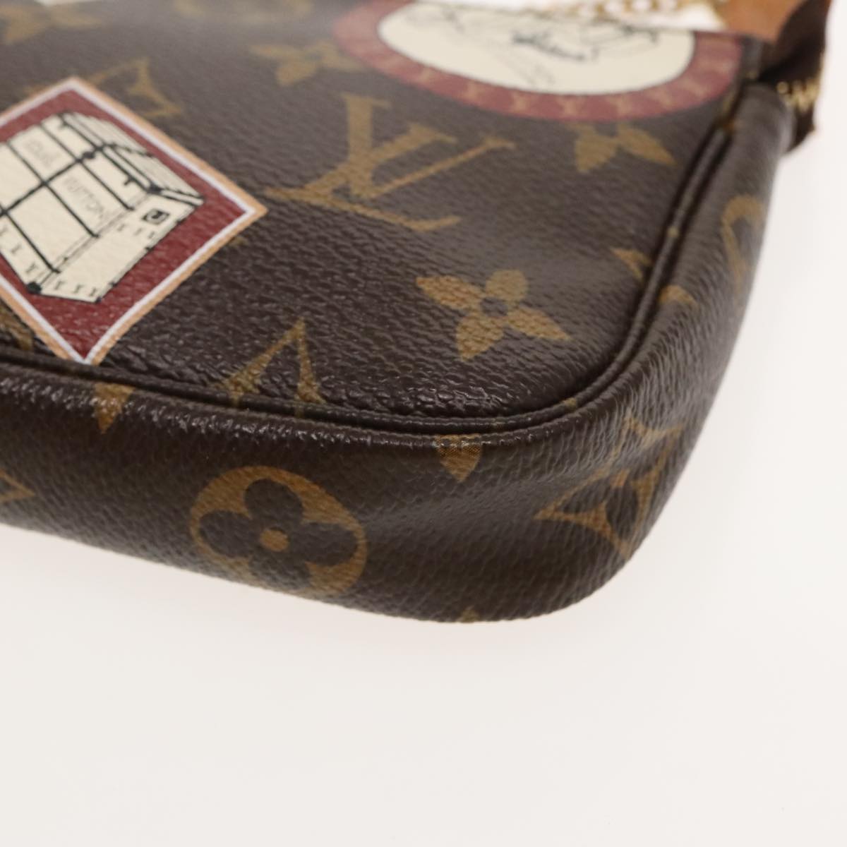 LOUIS VUITTON Monogram Patch Mini Pochette Accessoires Pouch M95804 Auth ar12708