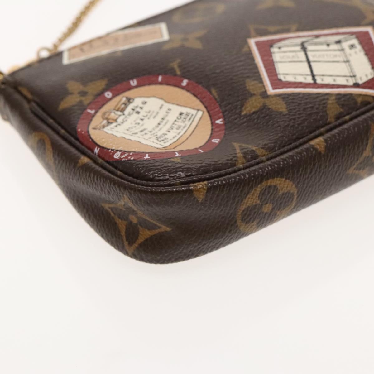 LOUIS VUITTON Monogram Patch Mini Pochette Accessoires Pouch M95804 Auth ar12708