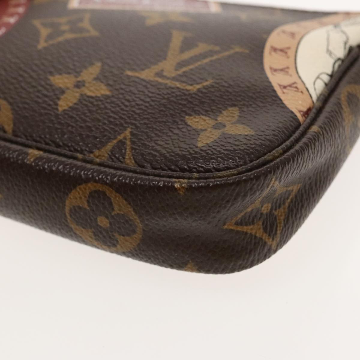 LOUIS VUITTON Monogram Patch Mini Pochette Accessoires Pouch M95804 Auth ar12708