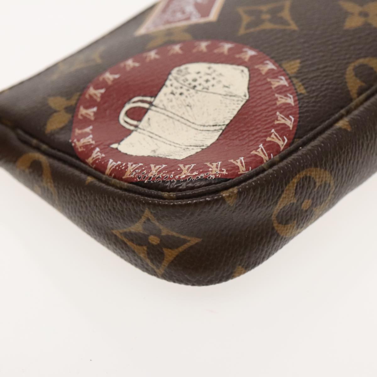 LOUIS VUITTON Monogram Patch Mini Pochette Accessoires Pouch M95804 Auth ar12708