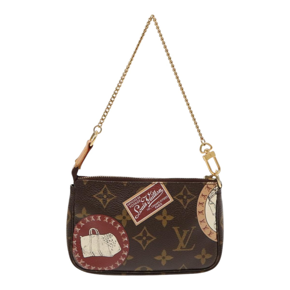 LOUIS VUITTON Monogram Patch Mini Pochette Accessoires Pouch M95804 Auth ar12708