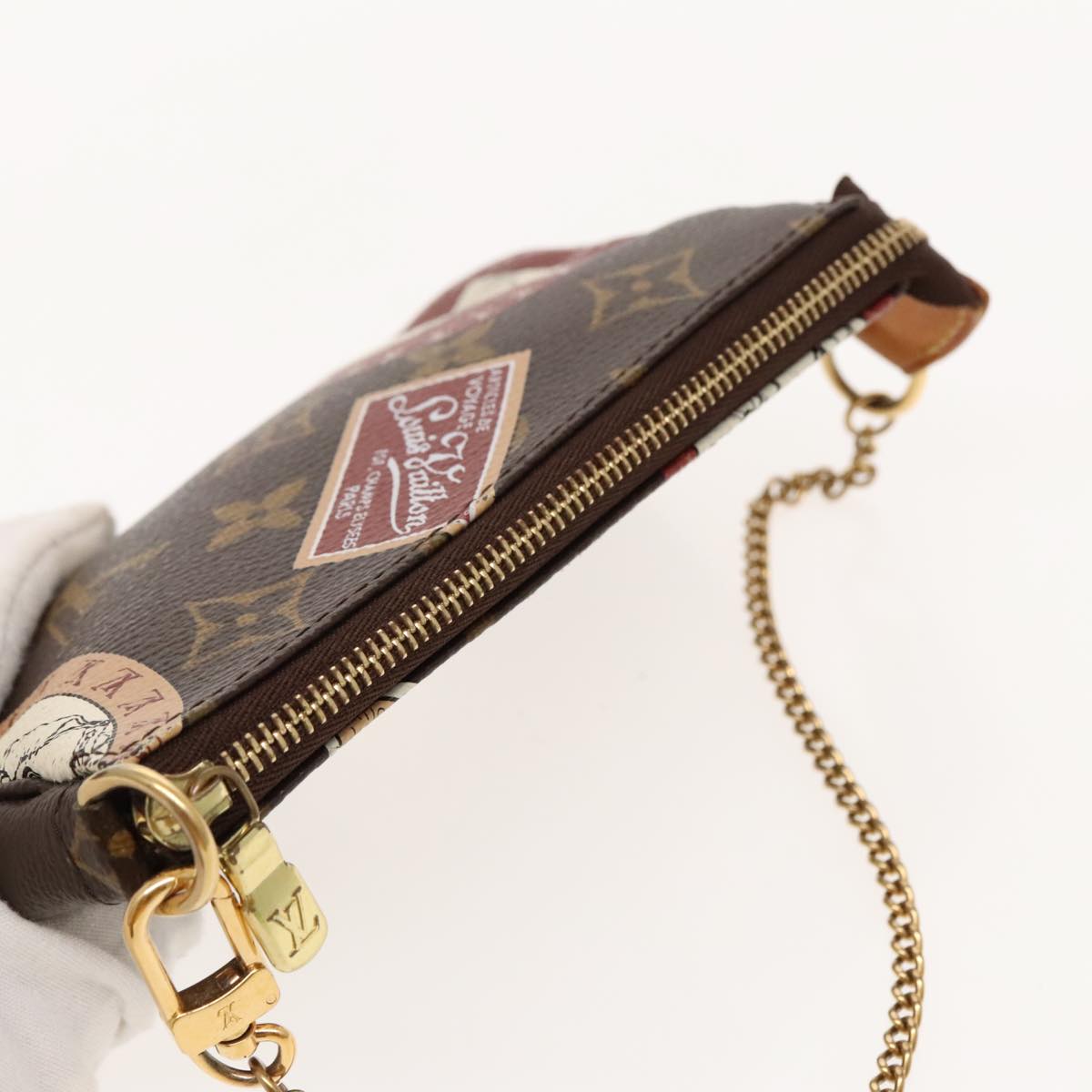 LOUIS VUITTON Monogram Patch Mini Pochette Accessoires Pouch M95804 Auth ar12708