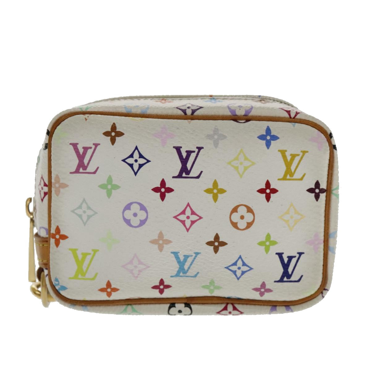 LOUIS VUITTON Monogram Multicolor Trousse Wapity Pouch White M58033 Auth ar12712