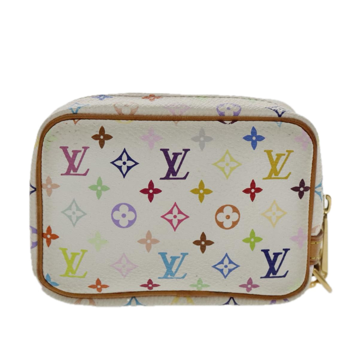 LOUIS VUITTON Monogram Multicolor Trousse Wapity Pouch White M58033 Auth ar12712