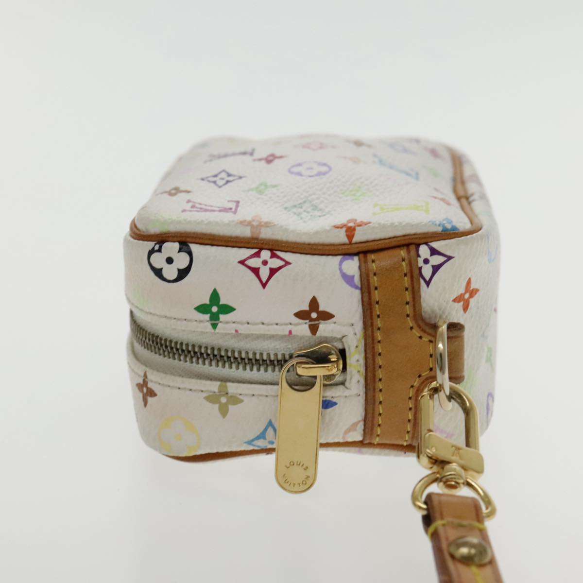 LOUIS VUITTON Monogram Multicolor Trousse Wapity Pouch White M58033 Auth ar12712