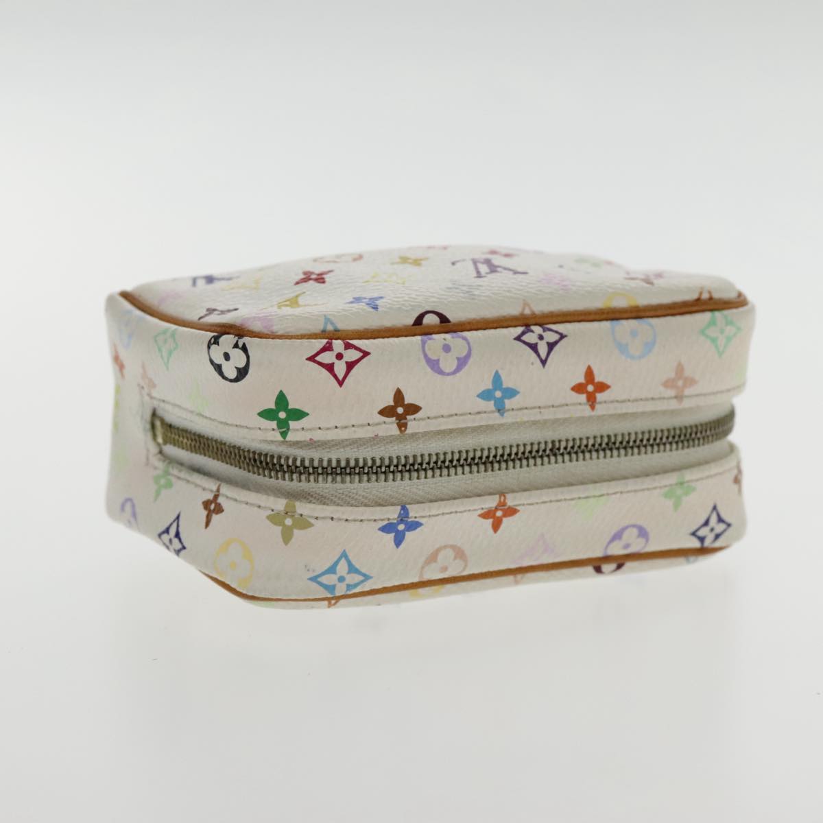 LOUIS VUITTON Monogram Multicolor Trousse Wapity Pouch White M58033 Auth ar12712