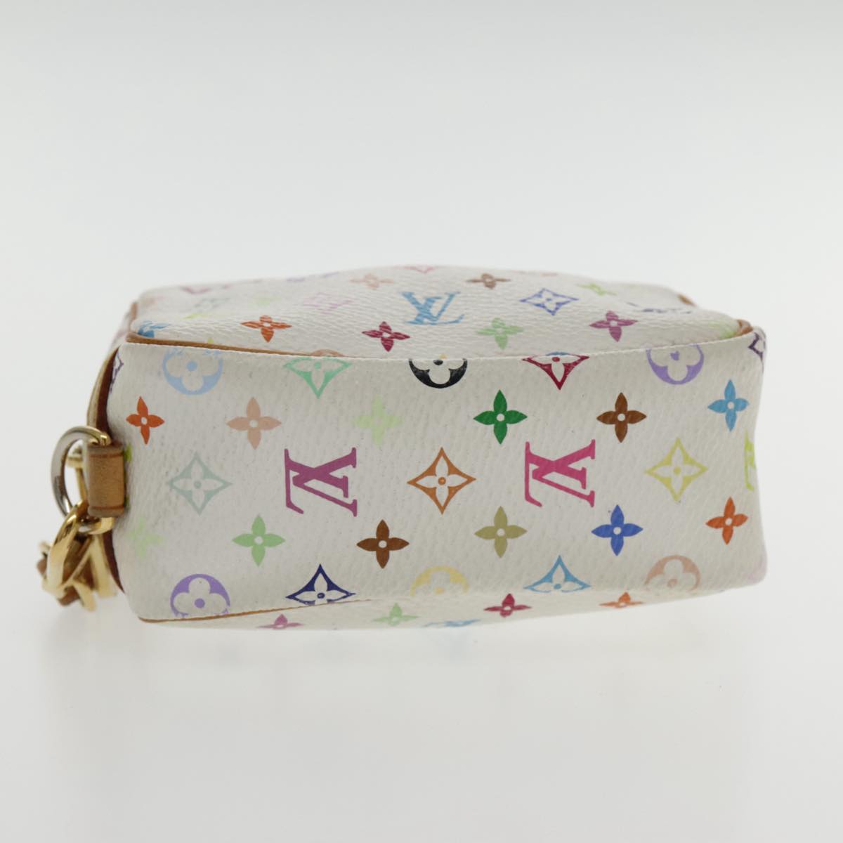 LOUIS VUITTON Monogram Multicolor Trousse Wapity Pouch White M58033 Auth ar12712