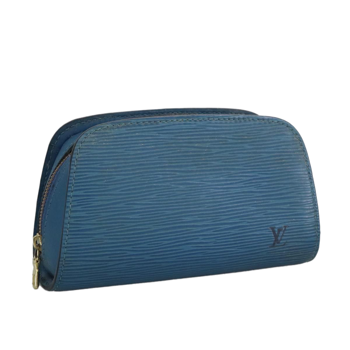 LOUIS VUITTON Epi Dauphine PM Pouch Blue M48445 LV Auth ar12737