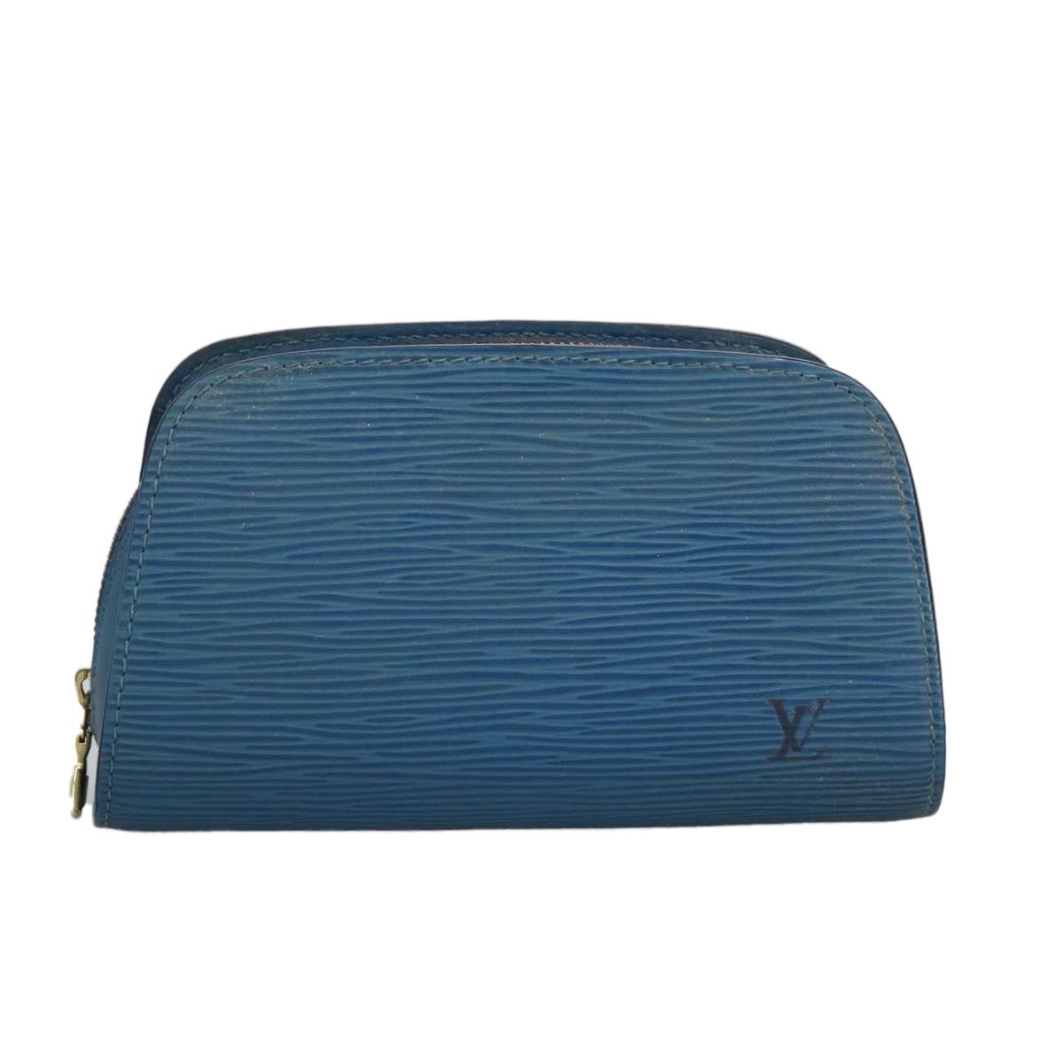 LOUIS VUITTON Epi Dauphine PM Pouch Blue M48445 LV Auth ar12737