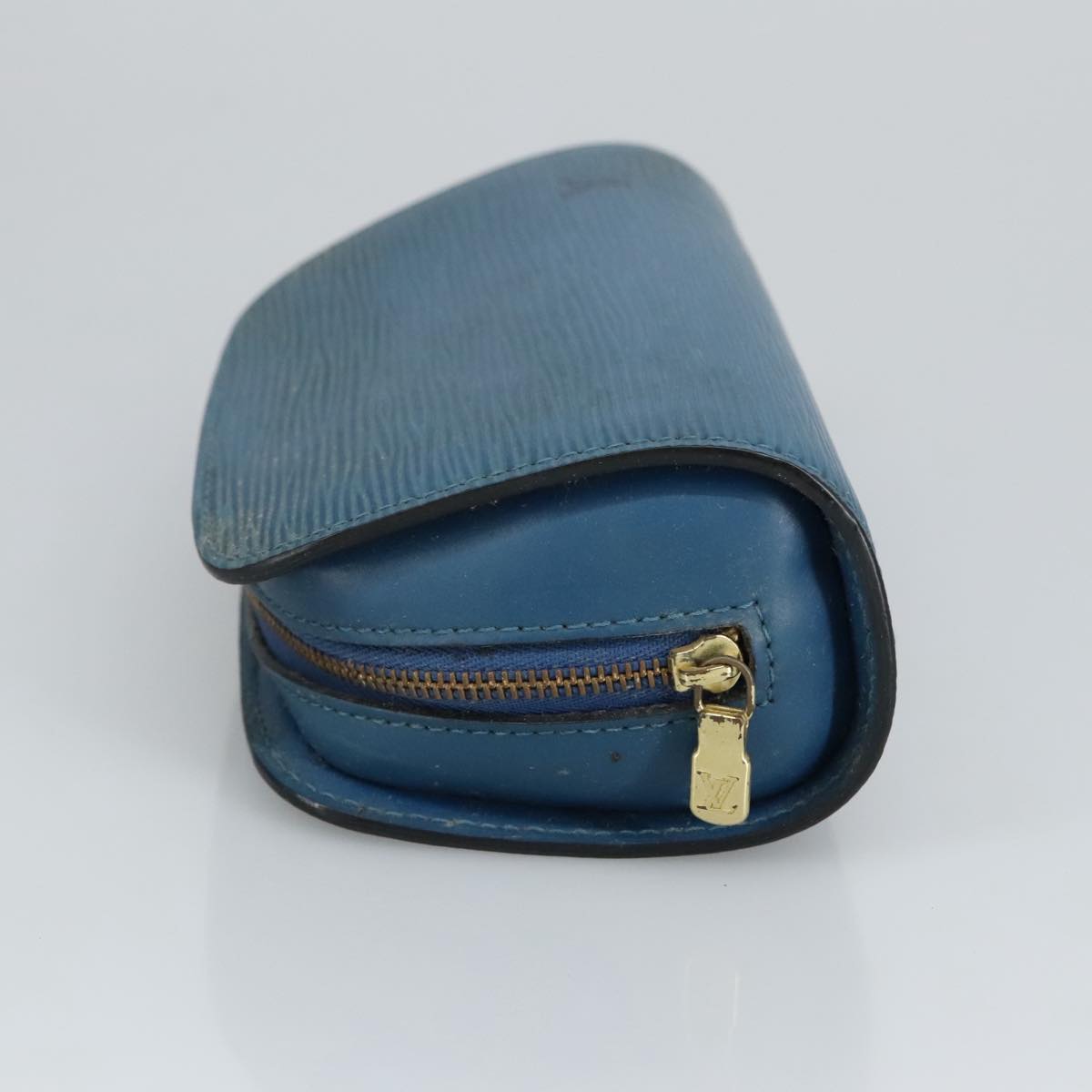 LOUIS VUITTON Epi Dauphine PM Pouch Blue M48445 LV Auth ar12737