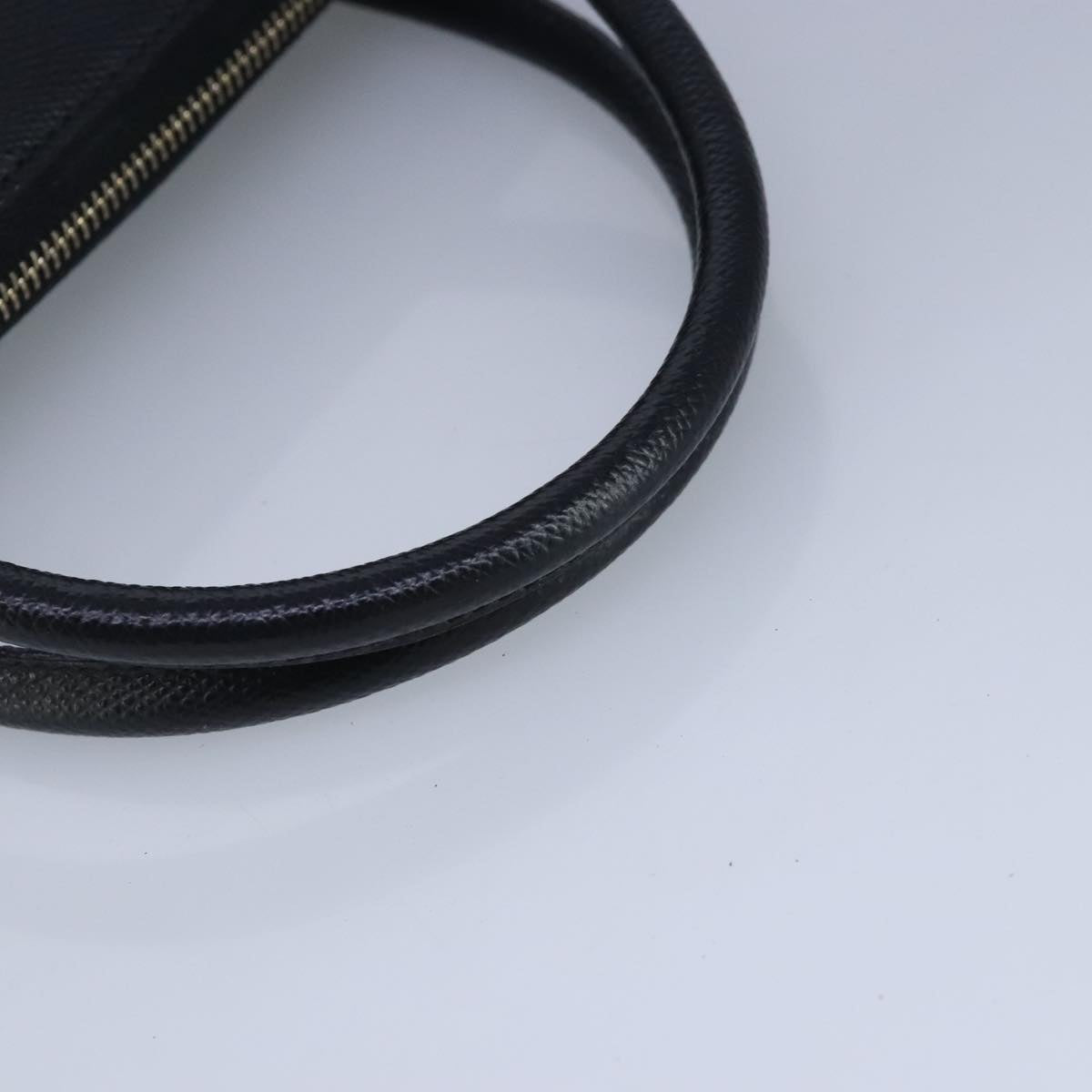 CELINE Hand Bag Leather Black Auth ar12771