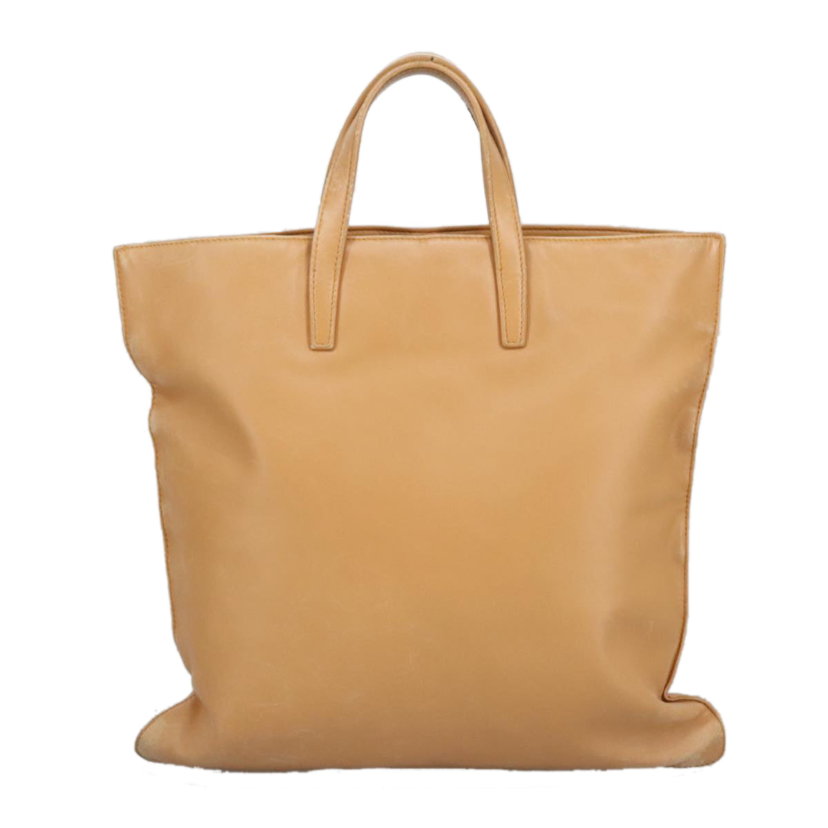 LOEWE Anagram Tote Bag Leather Beige Gold Auth ar12843