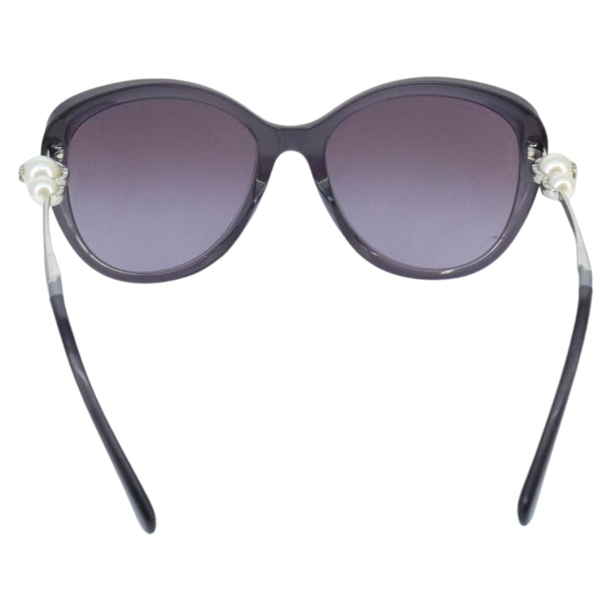 CHANEL Pearl Sunglasses plastic Purple CC Auth ar12914