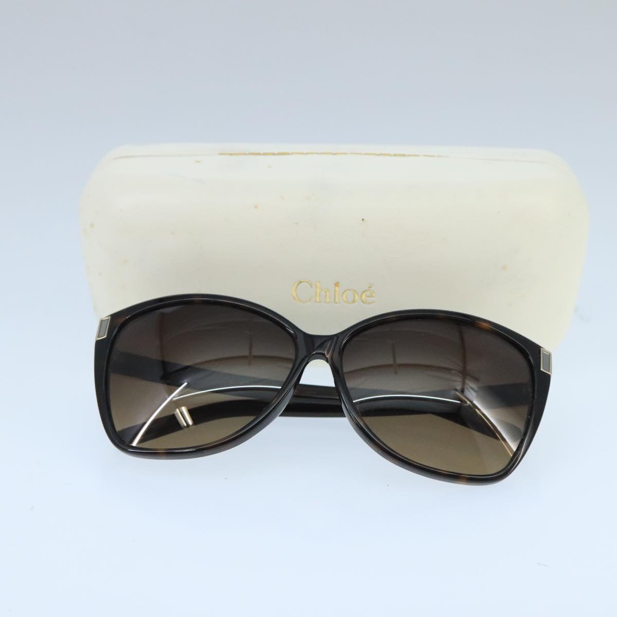 Chloe Sunglasses plastic Brown Auth ar12915