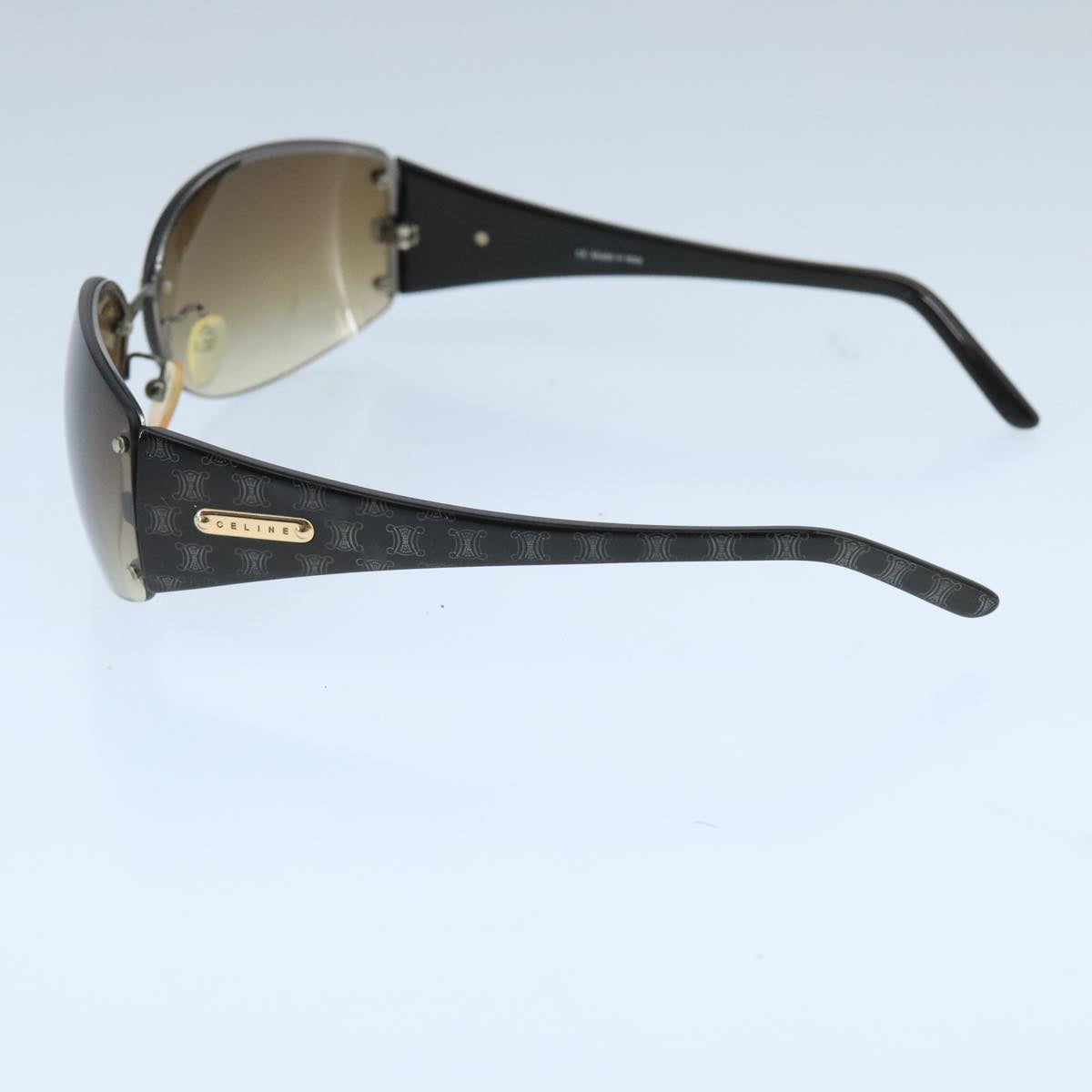 CELINE Sunglasses plastic Brown Auth ar12916