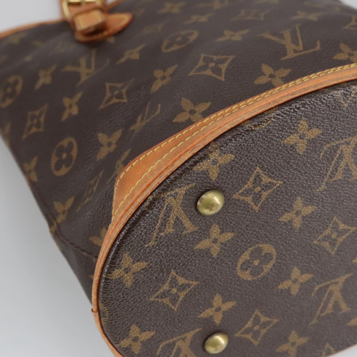 LOUIS VUITTON Monogram Bucket PM Shoulder Bag M42238 LV Auth ar12982