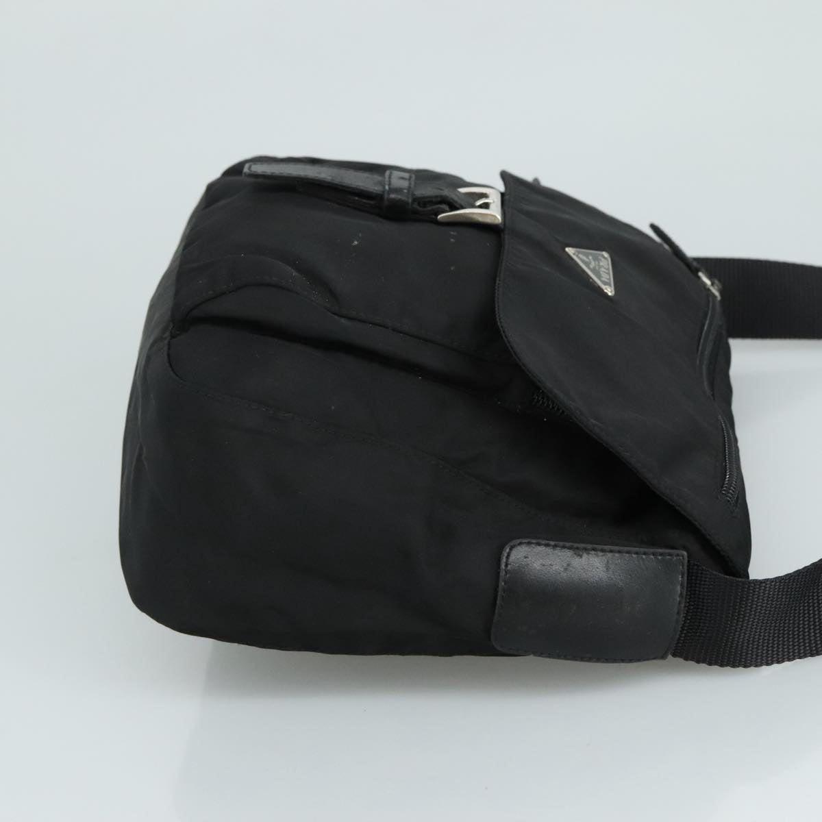 PRADA Shoulder Bag Nylon Black Auth ar13035
