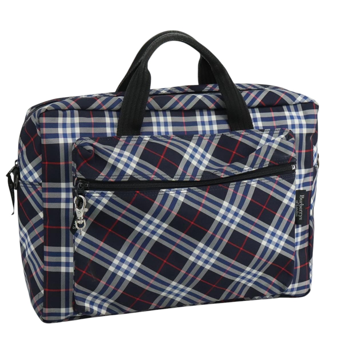 Burberrys Nova Check Hand Bag Nylon Navy Auth ar13043