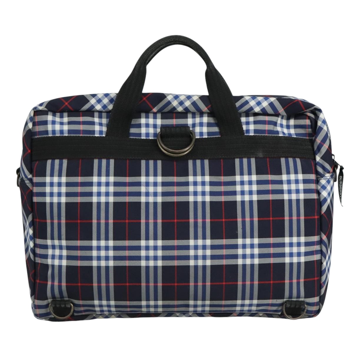 Burberrys Nova Check Hand Bag Nylon Navy Auth ar13043