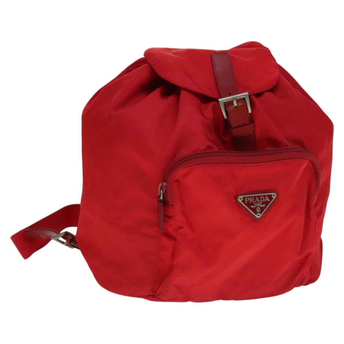 PRADA Backpack Nylon Red Auth ar13087