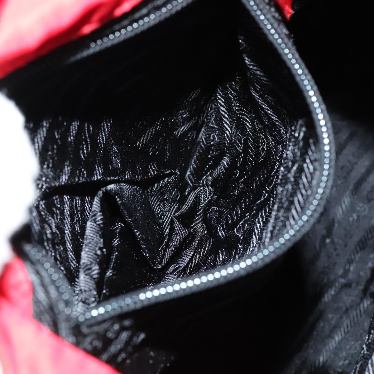 PRADA Backpack Nylon Red Auth ar13087