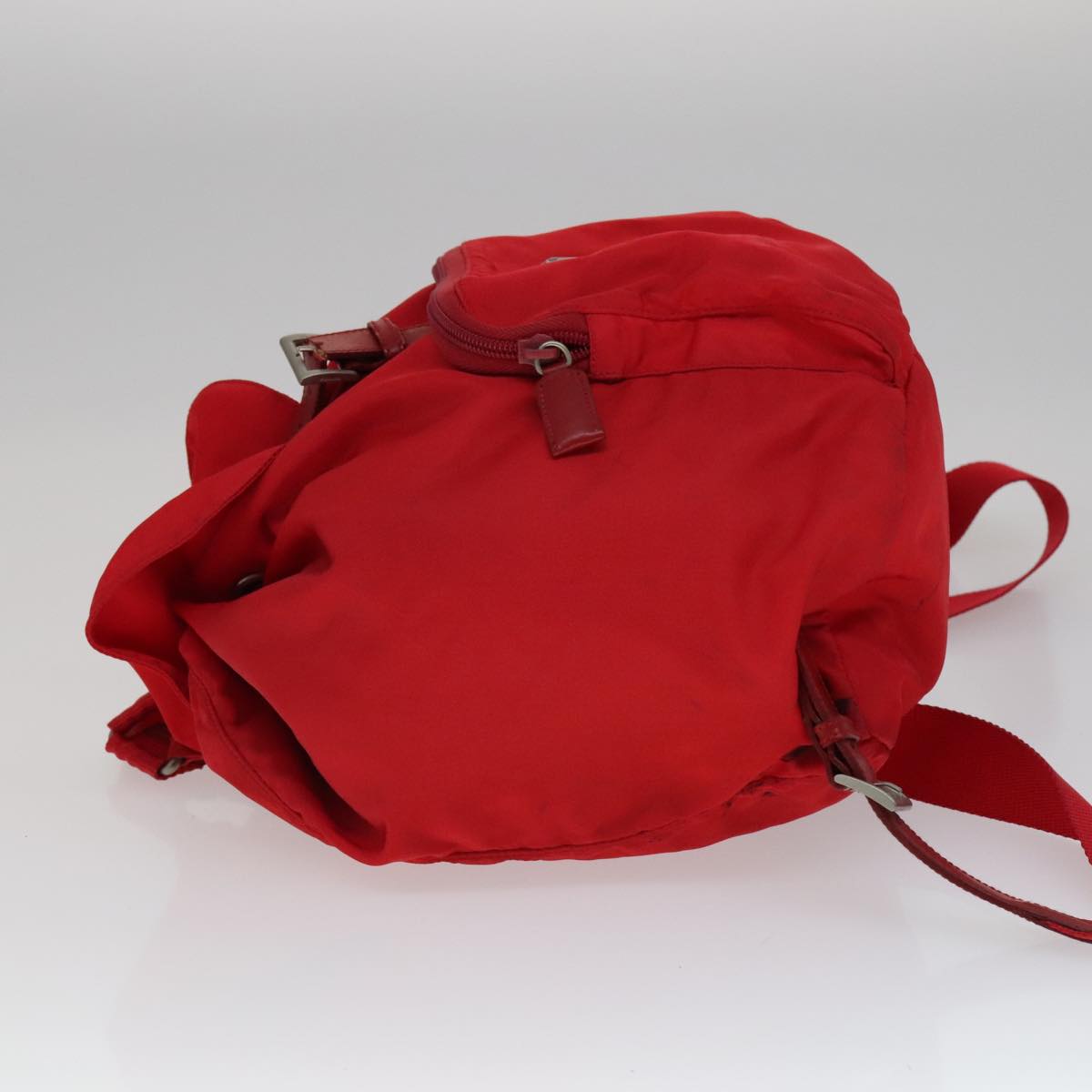 PRADA Backpack Nylon Red Auth ar13087