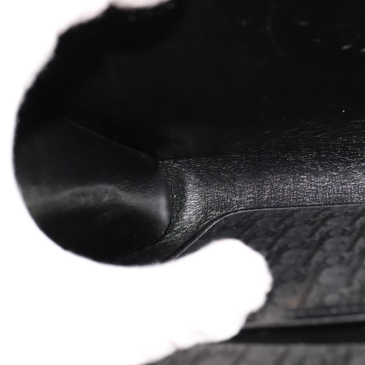 Christian Dior Trotter Canvas Chain Shoulder Bag Black Auth ar13108