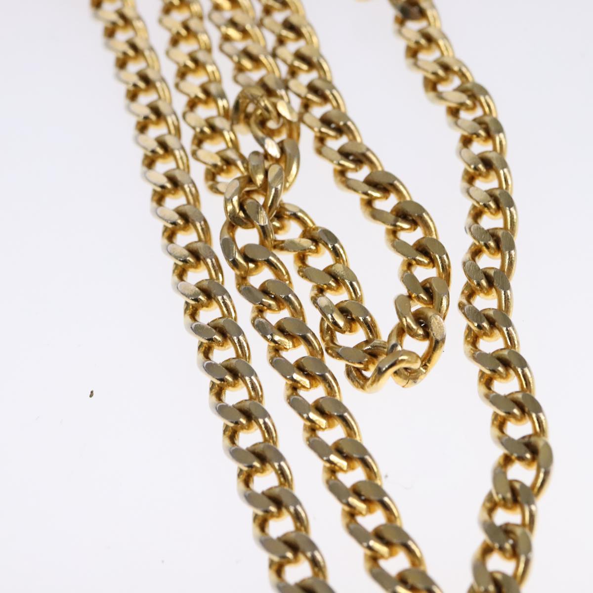 Christian Dior Trotter Canvas Chain Shoulder Bag Black Auth ar13108