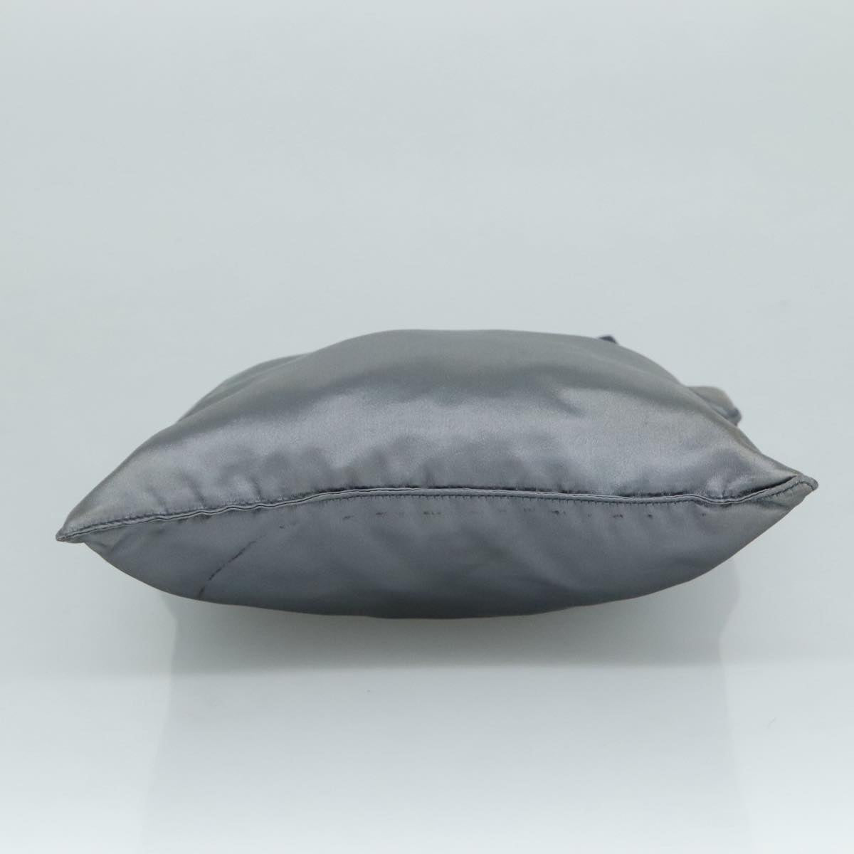 PRADA Shoulder Bag Satin Blue Auth ar13121