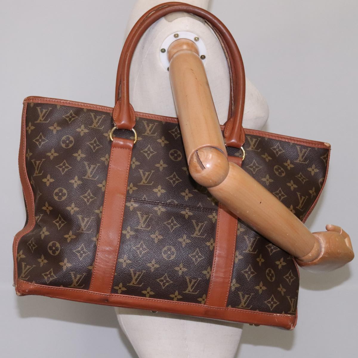 LOUIS VUITTON Monogram Sac Weekend PM Hand Bag M42425 LV Auth ar13147
