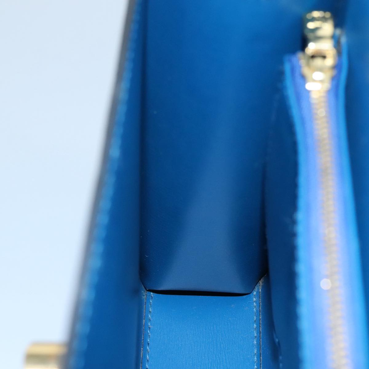 LOUIS VUITTON Epi Malesherbes Hand Bag Blue M52375 LV Auth ar13185