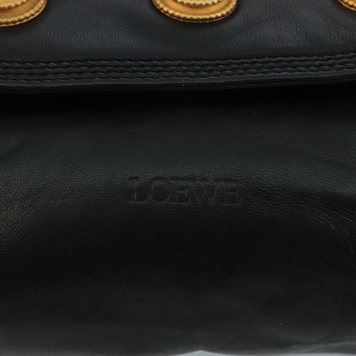 LOEWE Shoulder Bag Leather Black Auth ar13208