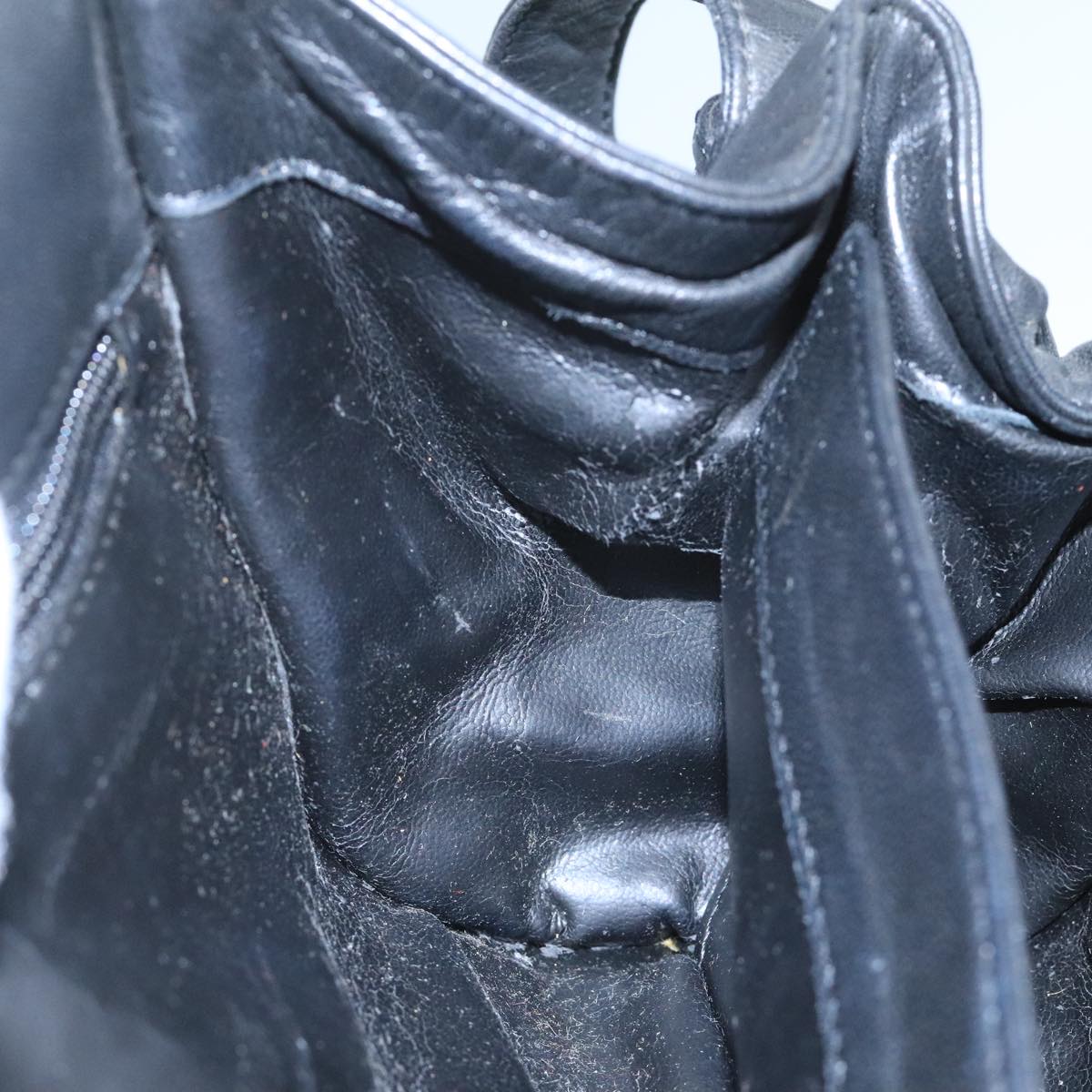 LOEWE Shoulder Bag Leather Black Auth ar13208