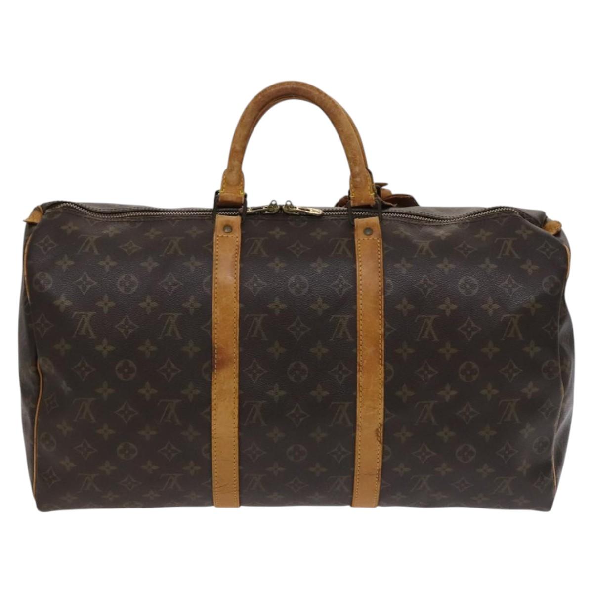 LOUIS VUITTON Monogram Keepall 50 Boston Bag M41426 LV Auth ar13214
