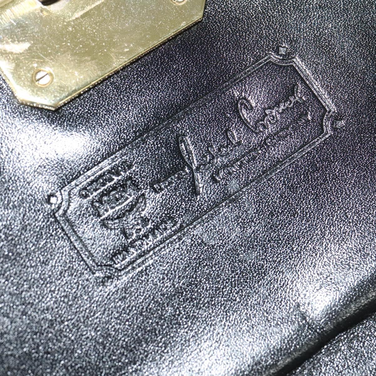 MCM Vicetos Logogram Clutch Bag PVC Black Gold Auth ar13233