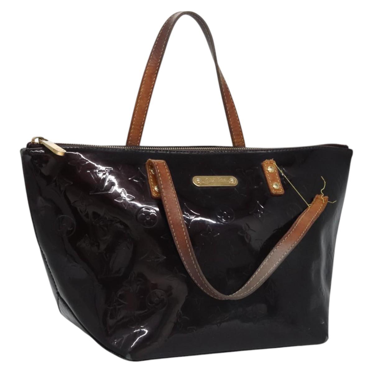 LOUIS VUITTON Monogram Vernis Bellevue PM Hand Bag Amarante M93585 Auth ar13243