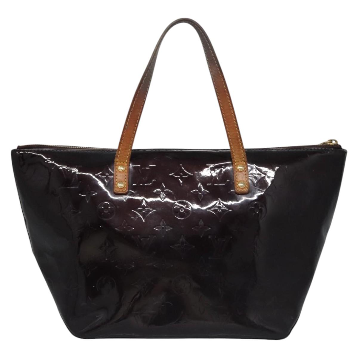 LOUIS VUITTON Monogram Vernis Bellevue PM Hand Bag Amarante M93585 Auth ar13243