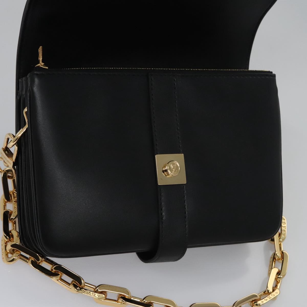 LOUIS VUITTON Rendezvous Shoulder Bag Leather Black M57743 LV Auth ar13279A