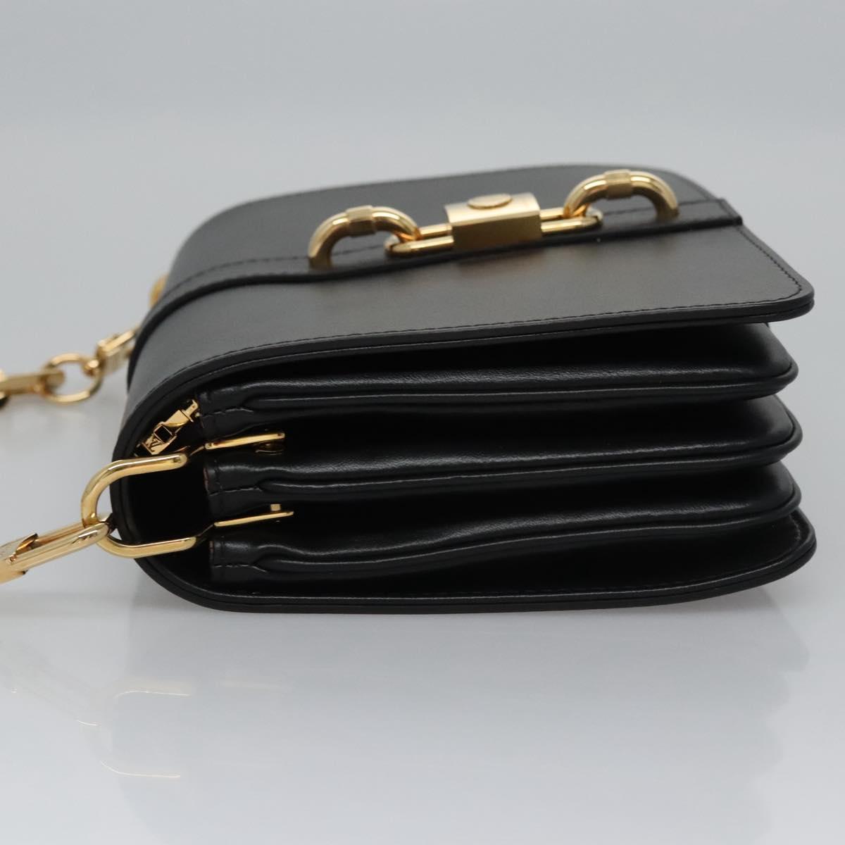 LOUIS VUITTON Rendezvous Shoulder Bag Leather Black M57743 LV Auth ar13279A