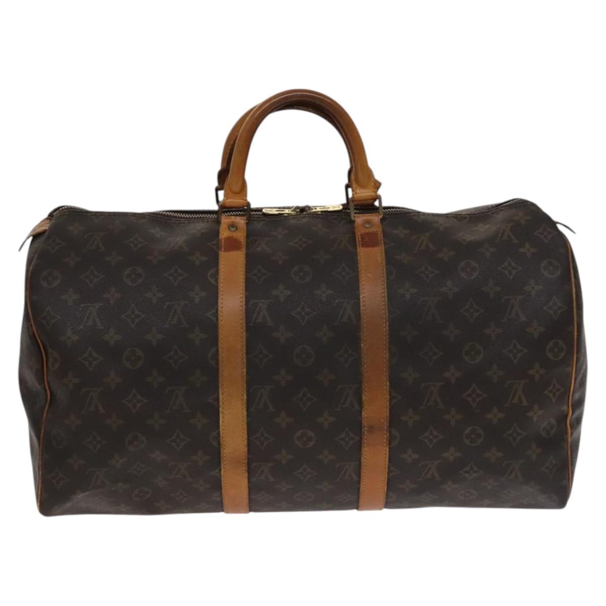 LOUIS VUITTON Monogram Keepall 50 Boston Bag M41426 LV Auth ar13304
